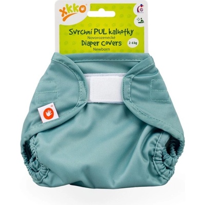 XKKO Svrchní PUL kalhotky Newborn Granite Green