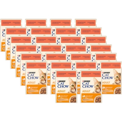 PURINA Cat Chow Adult Cat Food s hovädzím mäsom a baklažánovým želé 26 x 85 g