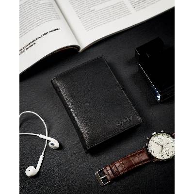 Rovicky Šikovná pánská peněženka z přírodní kůžečernáochrana RFID