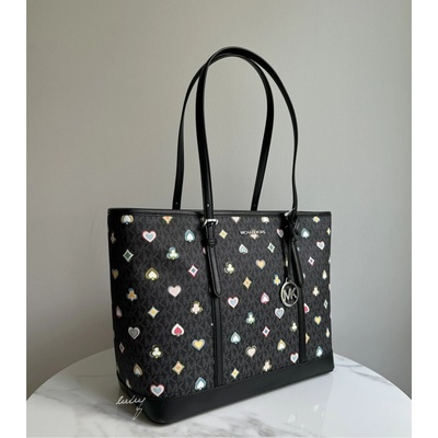 Michael Kors Jet se travel large tz shoulder tote černá