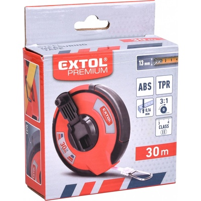 Extol Premium (8821093) pásmo ocelové, 30m,š. pásku 13mm