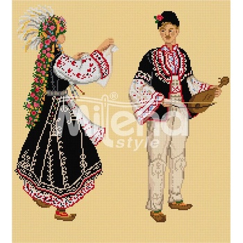 Milena Style Шопска носия - гоблен със схема конци dmc 1: 1