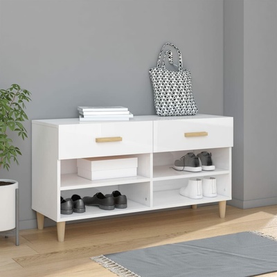 Zahrada-XL bílý s vysokým leskem 102x35x55 cm 812822