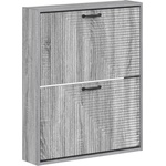 vidaXL Стенно шкафче за обувки HAARLEM 71 x 17 x 86 см Сив Сонома (896861)