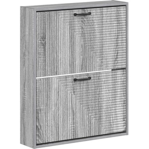vidaXL Стенно шкафче за обувки HAARLEM 71 x 17 x 86 см Сив Сонома (896861)