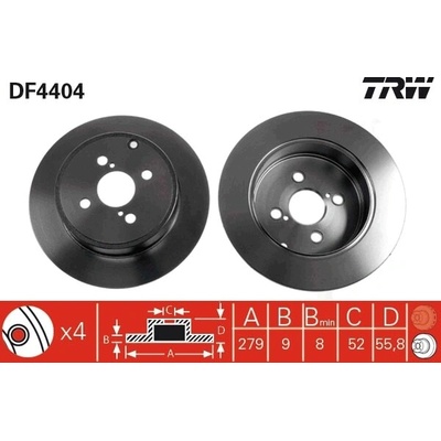 Brzdový kotúč TRW DF4404