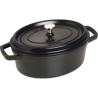 Staub Cocotte hrnec oválný 27 cm 3,2 l černý