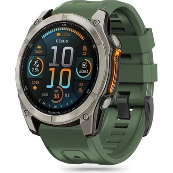 Tech-Protect Силиконова каишка за Garmin Fenix 5 / 6 / 6 Pro / 7 / 8 (47mm) / E от Tech-Protect Silicone - Army Green (5906302377220)