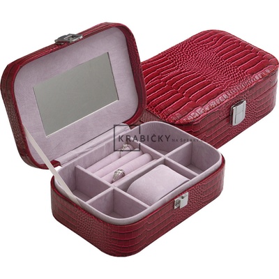 JKBox šperkovnice koženková croco design SP 634 A10 bordó