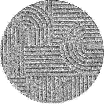 Ayyildiz Светлосив кръгъл килим ø 80 cm Art - Ayyildiz Carpets (ART80801121SILVER)