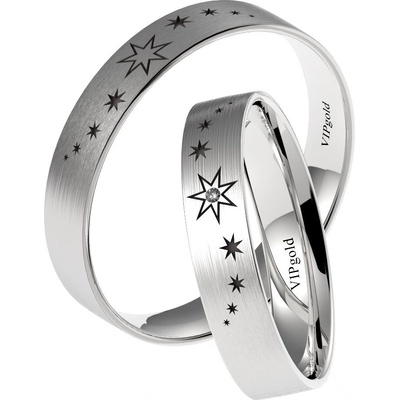 VIPgold Svadobné obrúčky 7470 biele zlato