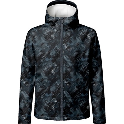 Takoy Panel so strihom 44 pánska softshell bunda abstrakt tmavý 8-NS-26229