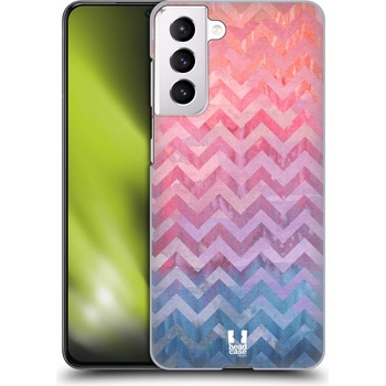 Pouzdro Head Case Samsung Galaxy S21 5G Pink Chevron