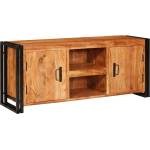 vidaXL ТВ шкаф с рафт Кафяво 120 x 33 x 50 см Акациево дърво масив (4104752)