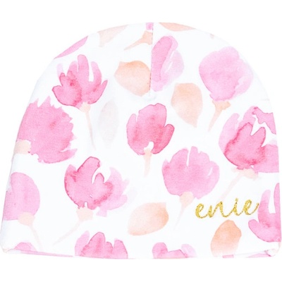 ENIE BABY Čepice dětská Pink Leaves dívka