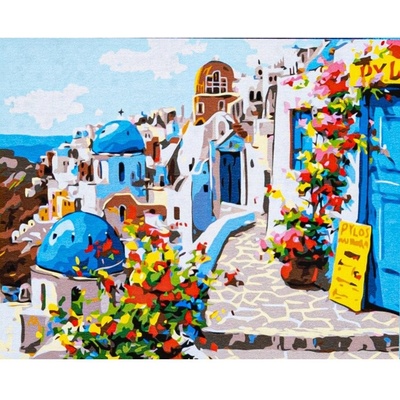 ASTRA Maľovanie podľa čísel MAGICAL SANTORINI na ráme 40 x 50 cm 801023908
