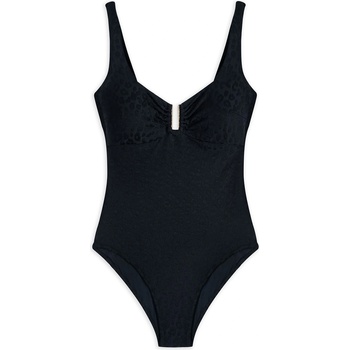 Image 1 of Chelsea Peers Women's Plunge Swimsuit - Leopard