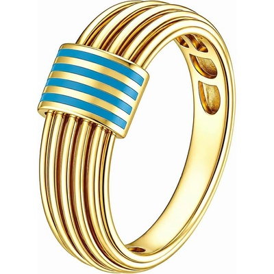 Zlaton Prsten žluté zlato s modrými pruhy 000500612222