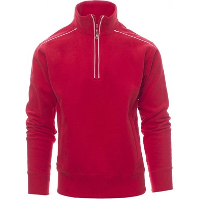 PAYPER vancouver 000012-0001 / Мъжки суитшърт с половин цип - червен/бял l (000012000103006l)