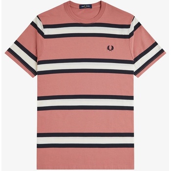 Fred Perry Тениска Fred Perry Men's Bold Stripe Regular Fit T-Shirt - Putty Pink X90