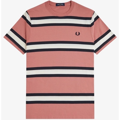 Fred Perry Тениска Fred Perry Men's Bold Stripe Regular Fit T-Shirt - Putty Pink X90