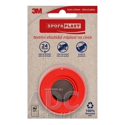 3M Česko, spol. s r.o. 3M SPOFAPLAST č.132N Textilná elastická náplasť 1 ks
