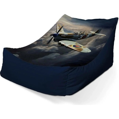 Sablio sedací vak lounge Stíhačka Spitfire 80 x 95 x 50 cm