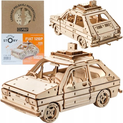 Little Story Dřevěné 3D puzzle Fiat 126P 228 ks