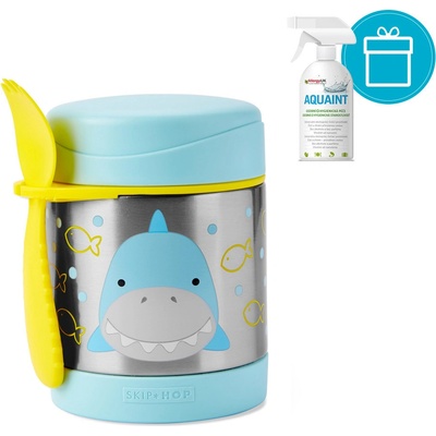 SKIP HOP Zoo Termoska na jedlo s lyžičko/vidličkou Žralok 0,325 l AQUAINT 500 ml