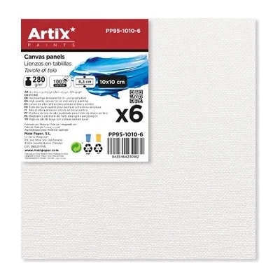 Artix Paints Malířská plátna na desce 10x10cm sada (6ks)