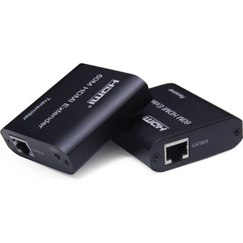 PremiumCord HDMI extender na 60m FULL HD 1080p přes jeden kabel Cat5e/ 6/ 6a/ 7, EDID nastavení khext60-7