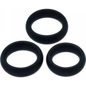 XMS Комплект пенис рингове "timeless black" 3 бр. Големи