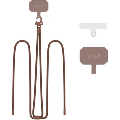 Tech-Protect Универсален ремък 80 см за смартфон от Tech-Protect C5S Rope Crossbody - Chocolate Brown (5906302313075)