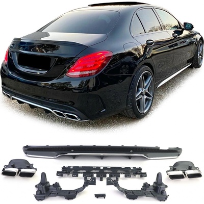 Angeleyes Difúzor na zadný nárazník Mercedes C W205 sedan AMG Line