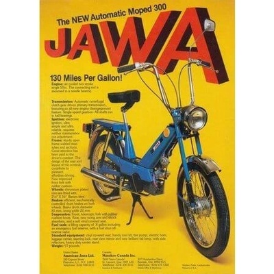 Jawa Moped- ceduľa 30cm x 20cm Plechová tabuľa
