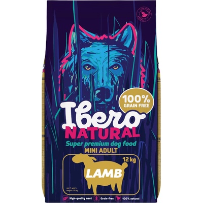 Ibero NaturalL dog Grain Free Lamb adult Mini 12 kg