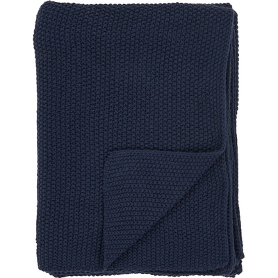 House Nordic Тъмносиньо одеяло от рециклиран памук 130x170 cm Santos - House Nordic (3960920)