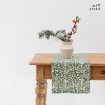 Linen Tales Ленена покривка 40x200 cm Evergreen Damask - Linen Tales (LT-TR-40x200-NEGD)