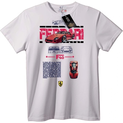 NOONEBRAND Тениска Ferrari F40 - M, White