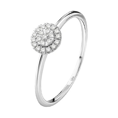 Bliss Диамантен пръстен от бяло злато Bliss 20104352 (20104352)