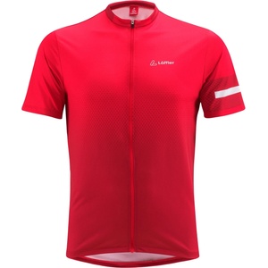 Löffler Мъжка фланелка с къс ръкав за колоездене Löffler Bike Shirt Full-Zip Dimi Cycling jersey - Red - размер 58 (EU) (056-3932-0316)