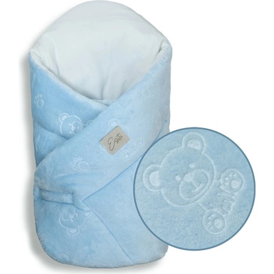 ESITO Zavinovačka mikroplyš BEAR Baby Blue