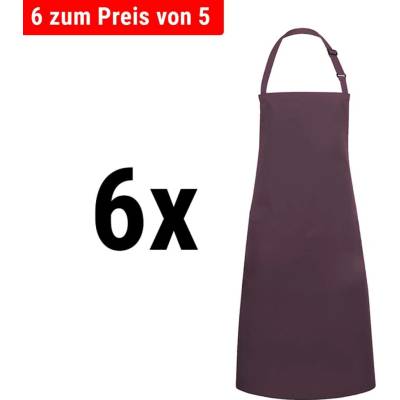 G.Gastro 6 ks Karlowsky Zástěra s laclem Basic -fialová D9785929