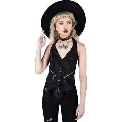 KILLSTAR дамски потник (елек) KILLSTAR - Office Riot Chain - Pinstripe - KSRA003352