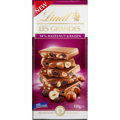 Lindt Les Grandes Raisin Hazelnut 150 g