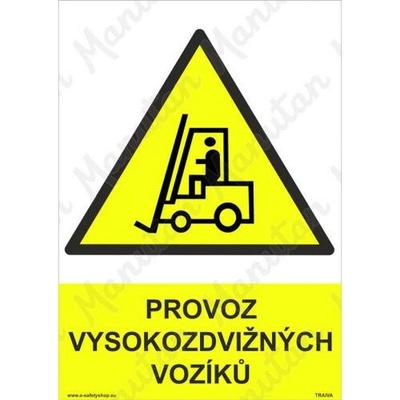 Manutan Provoz vysokozdvižných vozíků, plast 297 x 420 x 2 mm A3