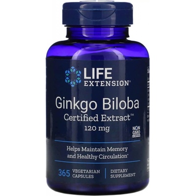 Life Extension Ginkgo Biloba Certifikovaný Extrakt 365 kapsúl