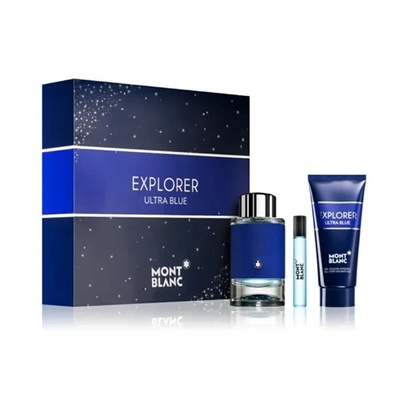 Mont Blanc Explorer Ultra Blue Подаръчен комплект за мъже Размер EDP 100 ml + EDP 7 ml + 100 ml душ гел