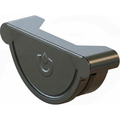 Krop Čelo polkruhového žľabu oceľový 280 mm systém 130 RAL 7016 antracit