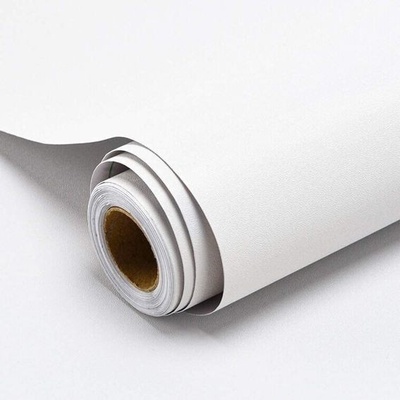 Decoroom 40 x 1000 cm bílá neprůhledná samolepicí fólie vodotěsná nábytek kuchyňský stůl nástěnná
